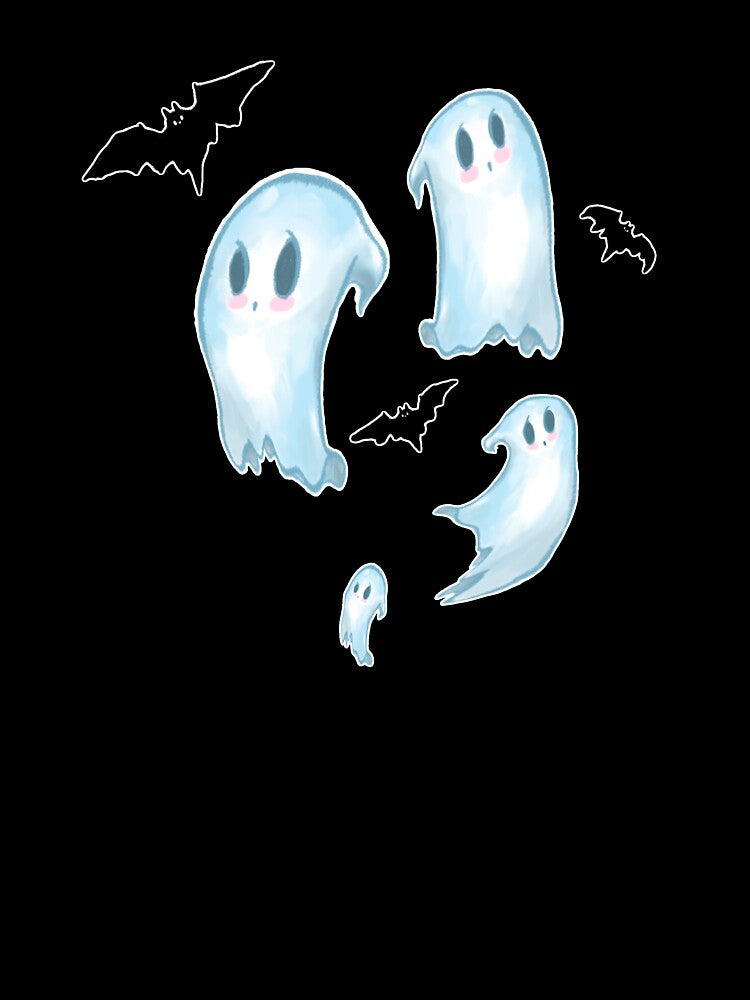 Tiny Little Cute Ghosts and Bats by Nm8orArt