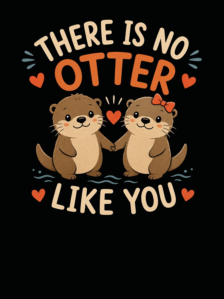 There Is No Otter Like You Cute Funny Otter Love Design by AMICO77