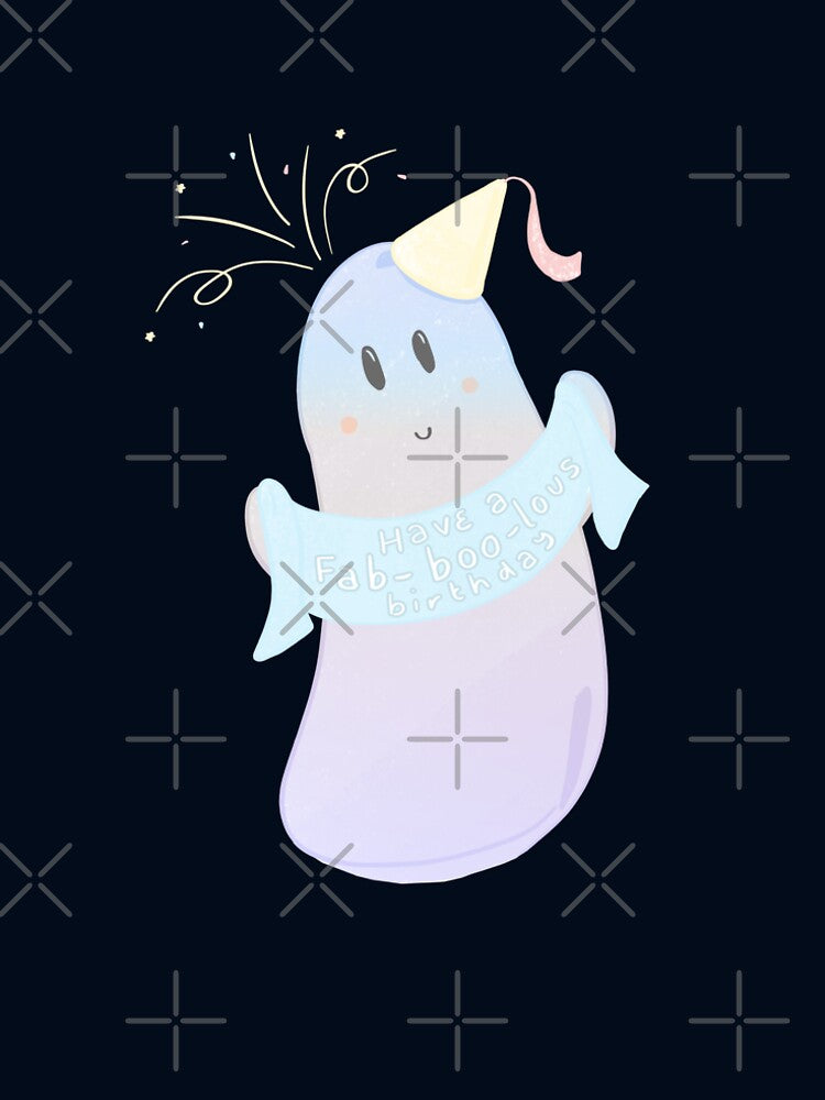 Pastel Goth Birthday - "Fab-boo-lous" Ghost Pun by DethandDeKaye