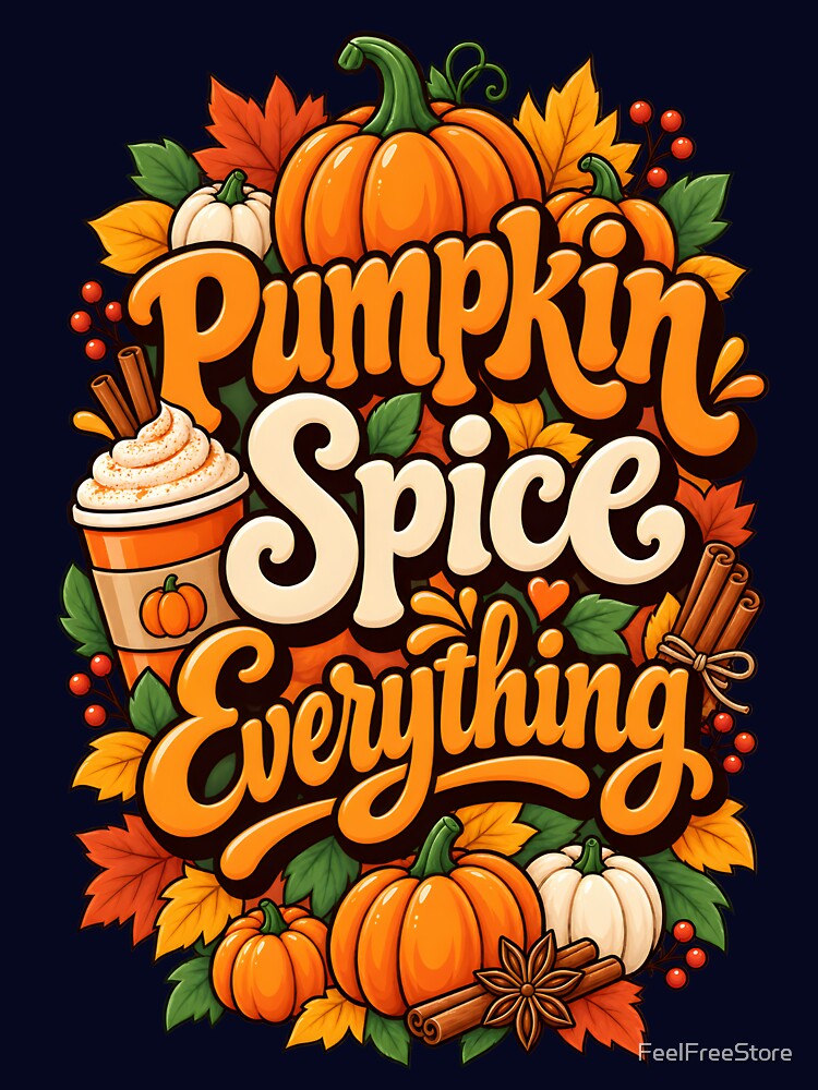 Pumpkin Spice Everything Family Design by FeelFreeStore
