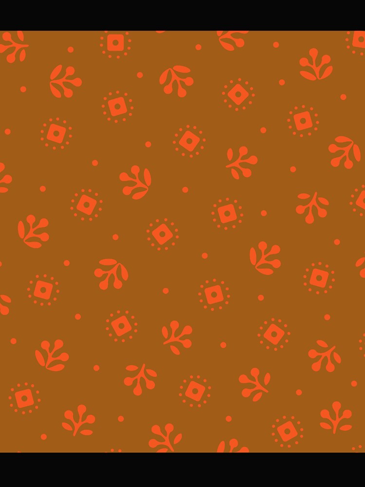 Vintage 30's Feedsack Floral in Caramel Brown + Orange by YesterdayColl