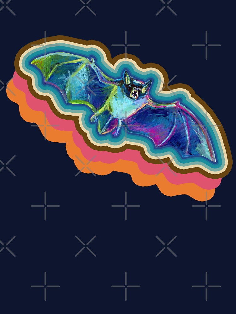 Funky Retro Mini Bat Pattern by Robert Phelps by RobertPhelpsArt