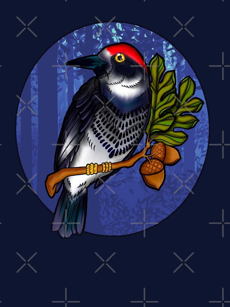 Acorn Woodpecker by CattGDesigns