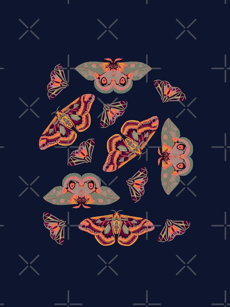 Olive green orange moths by Isabelle-T