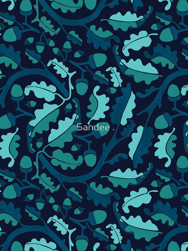Autumn Acorn Blue by Sandee .