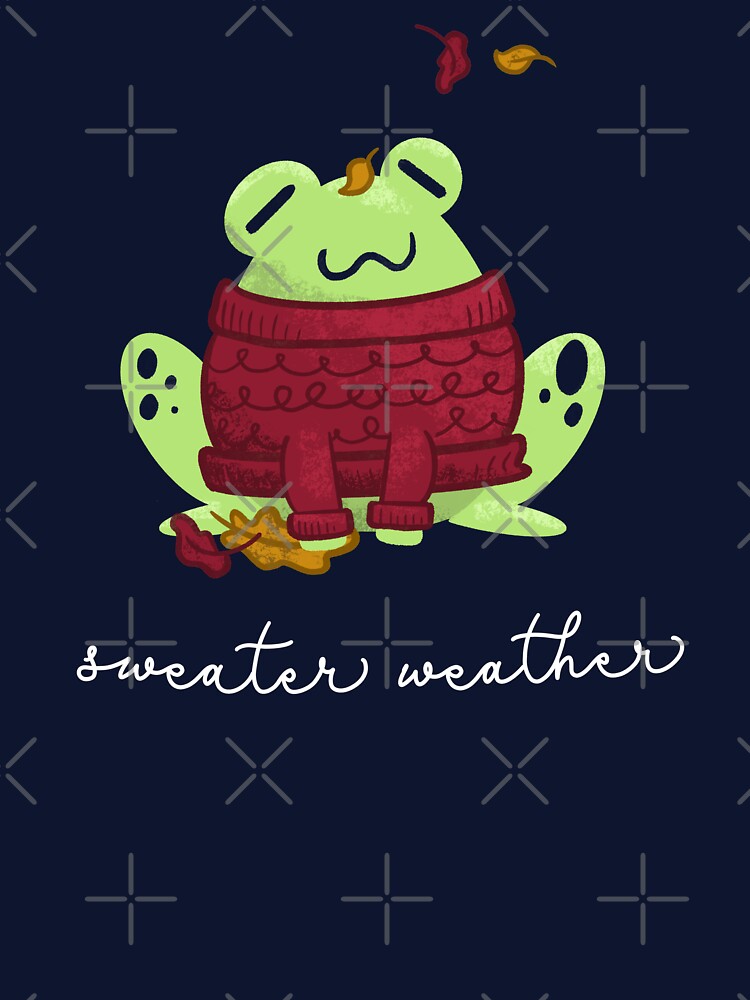 Sweater Weather Frog by Awesome Opossum Art & Design