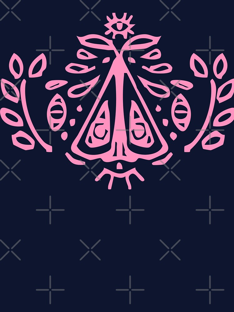Occult Moth Stamp (pink) by sleepyhenry