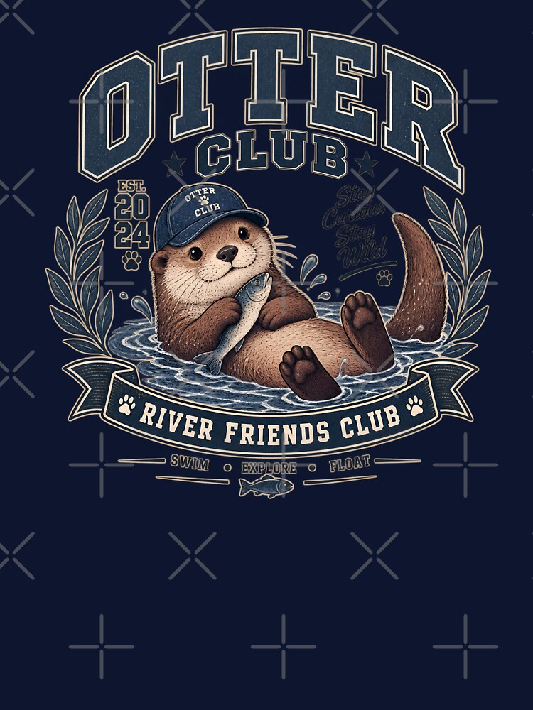 Otter Club – Collegiate Varsity Otter T-Shirt by AnteesocialTees