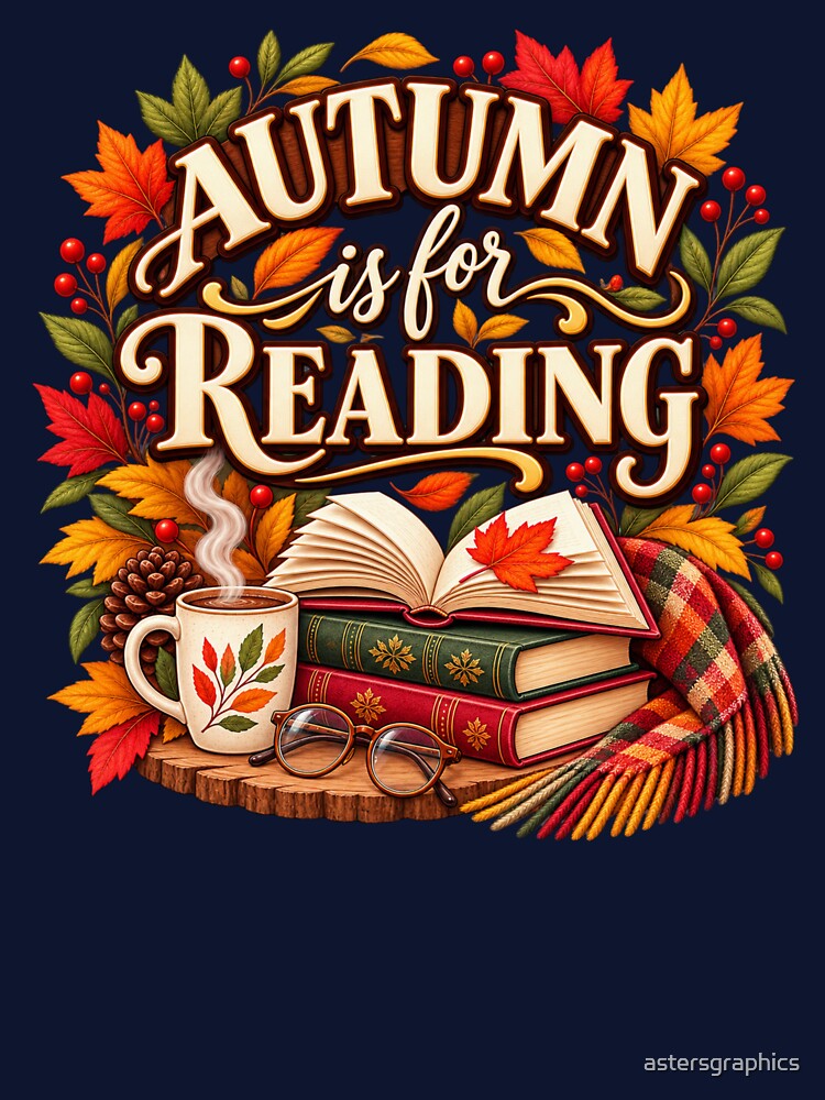 Autumn Is for Reading – Cozy Fall Book Lover Design by astersgraphics