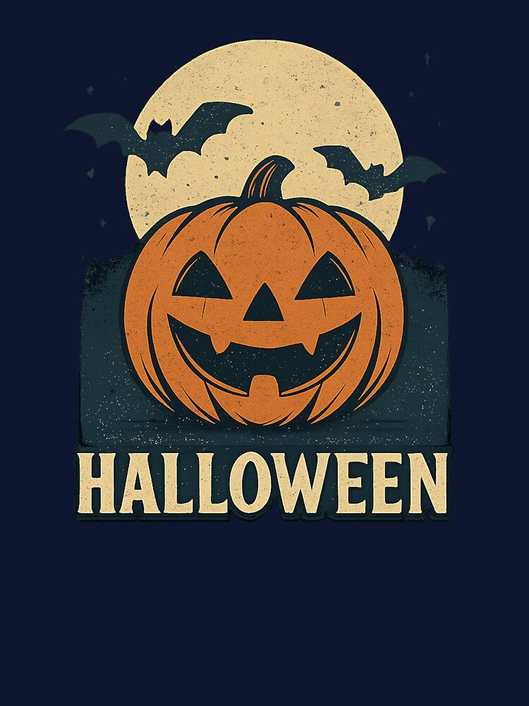 Retro Pumpkin and Moon – A Scarecrow from the Past by © Zenscape Studio 2025