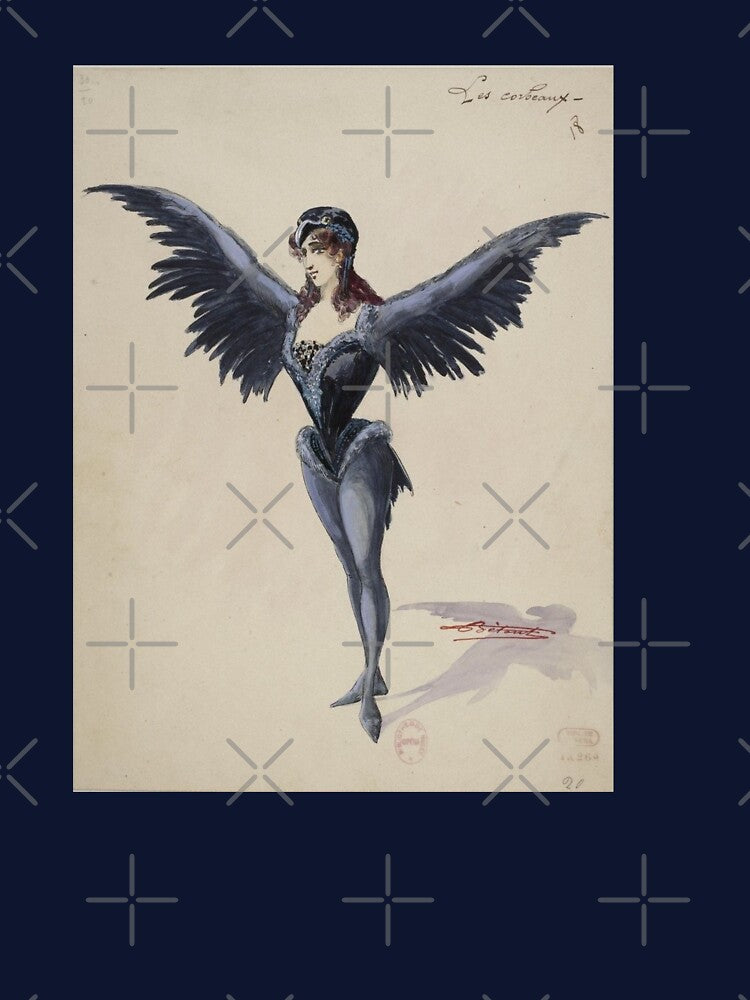 Vintage Woman in Crow Costume Illustration by Bellathewilde