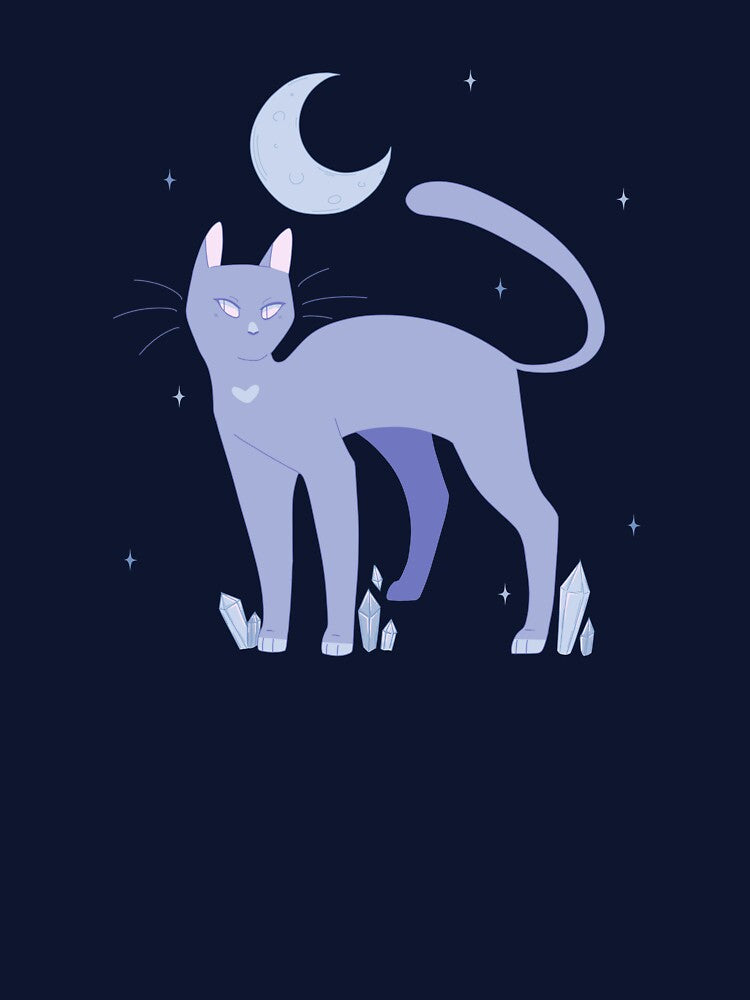 Pastel Goth Cat (Blue) by sarakayy