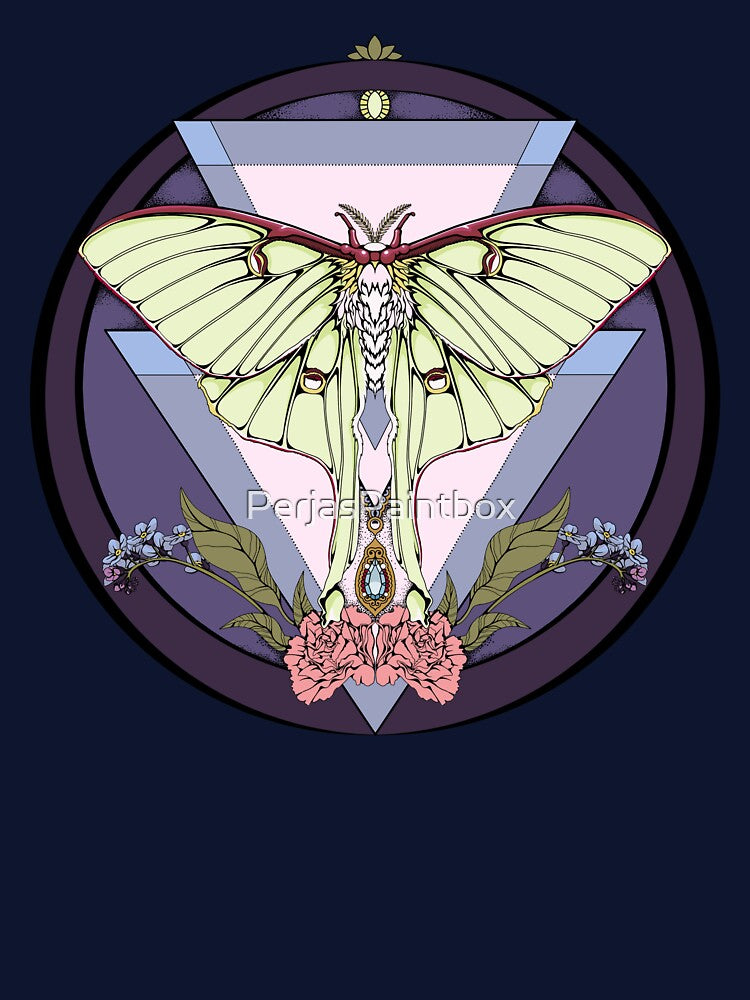 Luna Moth with background by PerjasPaintbox