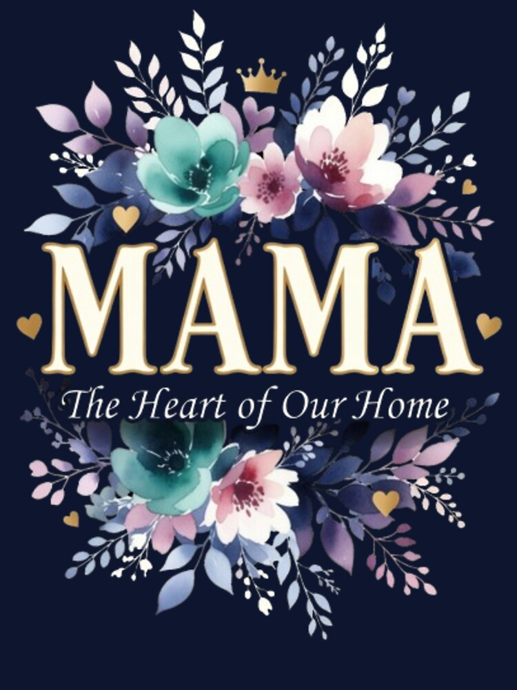 Mama The Heart Of Our Home Floral Design by Syrupulse