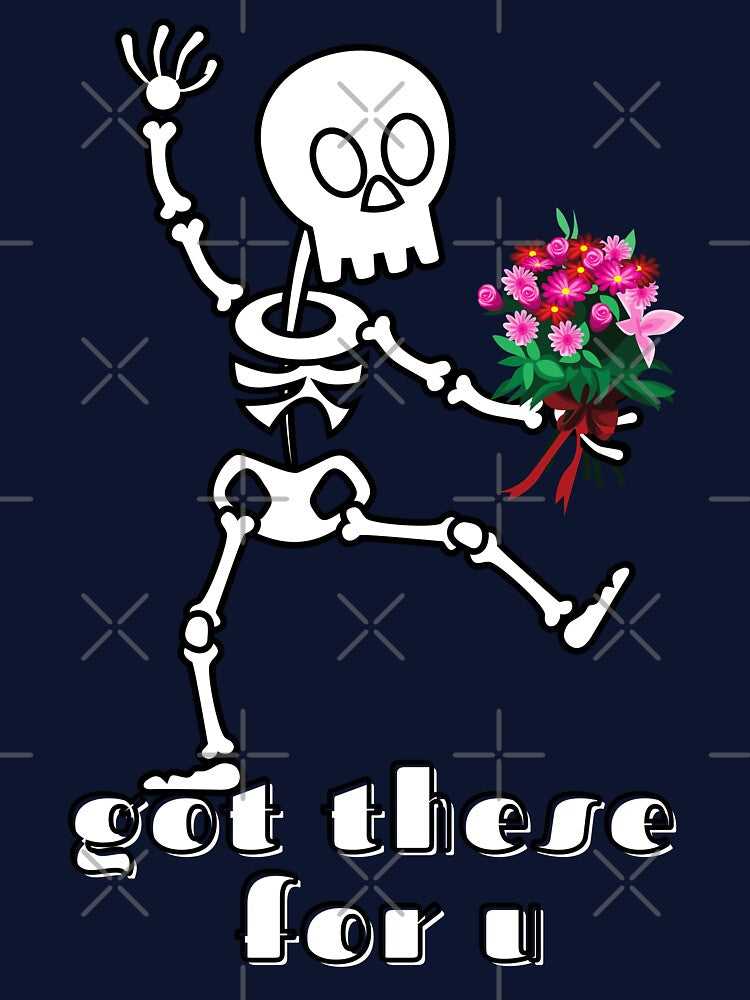 Dancing Skeleton with Flowers | Halloween fun by deepgoa