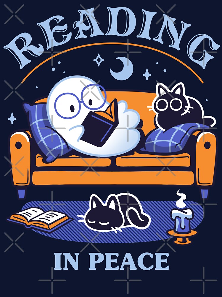Ghost Reading in Peace – Spooky Bookworm by Snouleaf