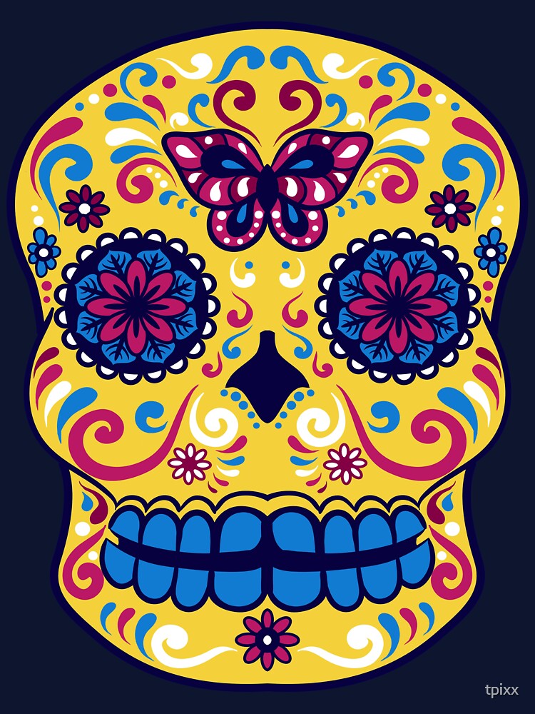 Day of the Dead Butterfly Sugar Skull by tpixx