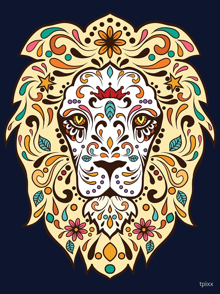 Sugar Skull Lion Day of the Dead by tpixx