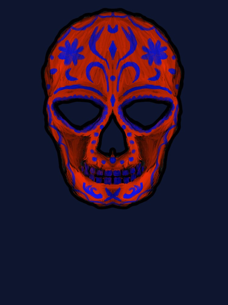 Red sugar skull by CrazyFozBazaar
