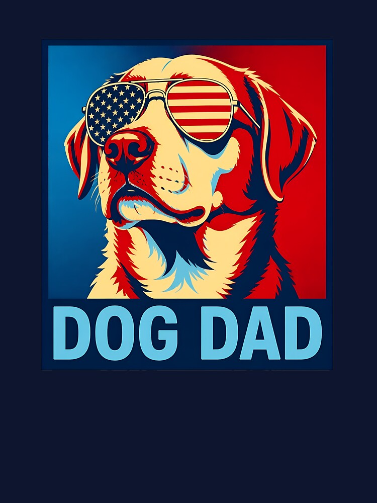 Patriotic Dog Dad Men's Funny Dog Dad Gear by DynamicDesign