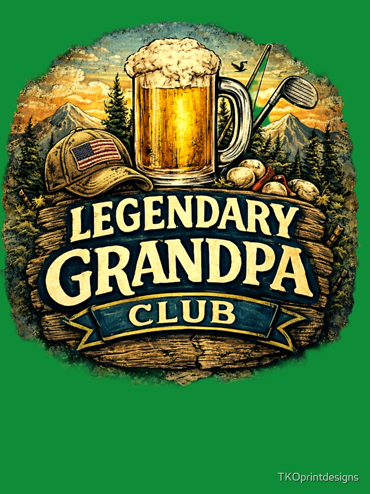 Legendary Grandpa Shirt – Best Grandpa Ever Gift, Funny Cool Granddad Tee, Father’s Day Grandpa Shirt by TKOprintdesigns