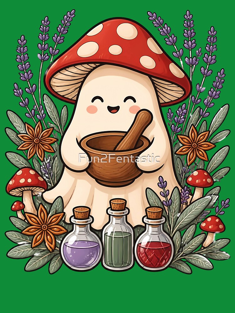 Cozy Ghost Mushroom Apothecary by Fun2Fentastic