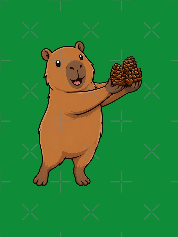 Autumn Capybara with Pinecones by Ivy-Triggs