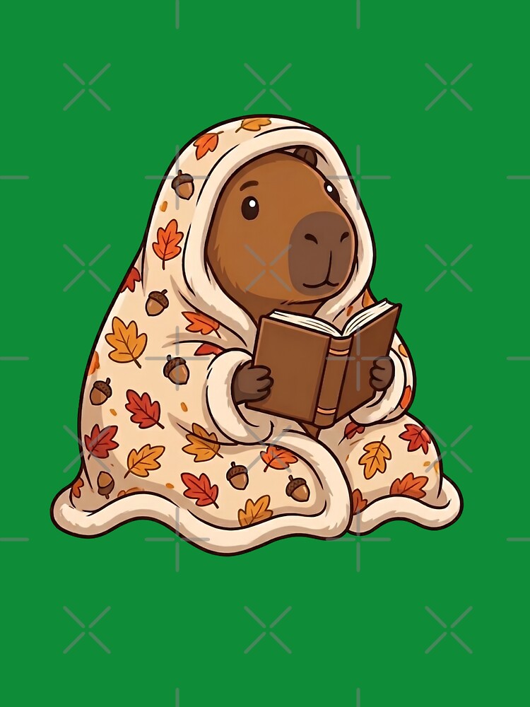Autumn Capybara Bookworm by Ivy-Triggs