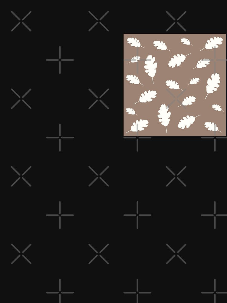Autumn oak leaves pattern on a brown background by by-jwp