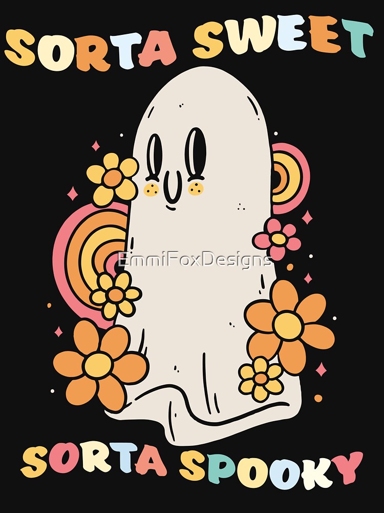 Sorta Sweet Sorta Spooky | Funny ghost Halloween Party Clubbing Design by EmmiFoxDesigns