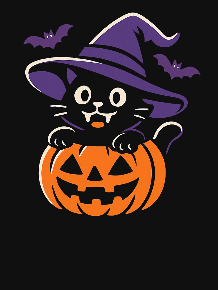 Halloween Funny Cat Costume – Cute Spooky Cat Wearing Costume Art Print by GeniePixel