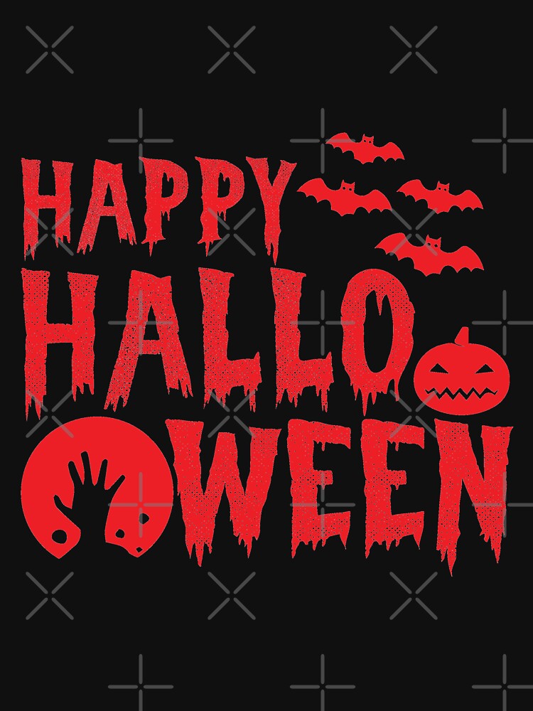 Happy Halloween Pumpkin Bats T-shirt by AYOUCHKA
