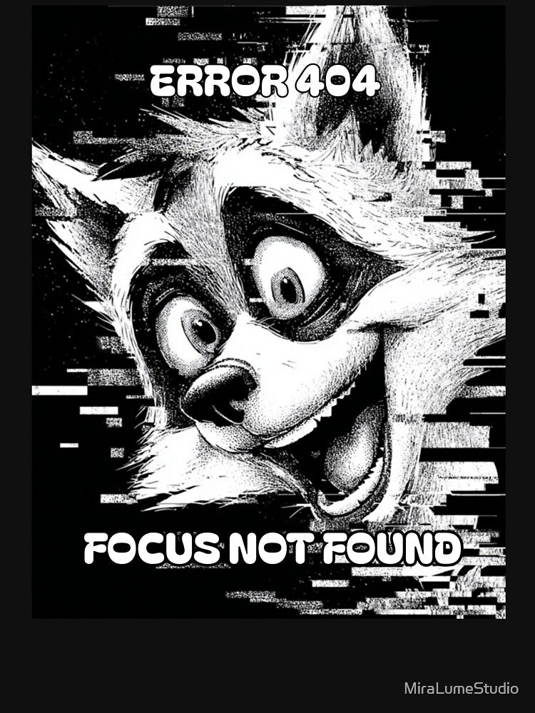 Funny Raccoon Meme Collection – Error 404 Raccoon Meme Glitch Funny Chaos Humor by MiraLumeStudio