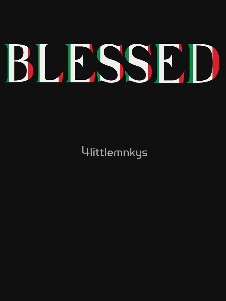 Blessed Italian Flag Print by For Little Monkeys