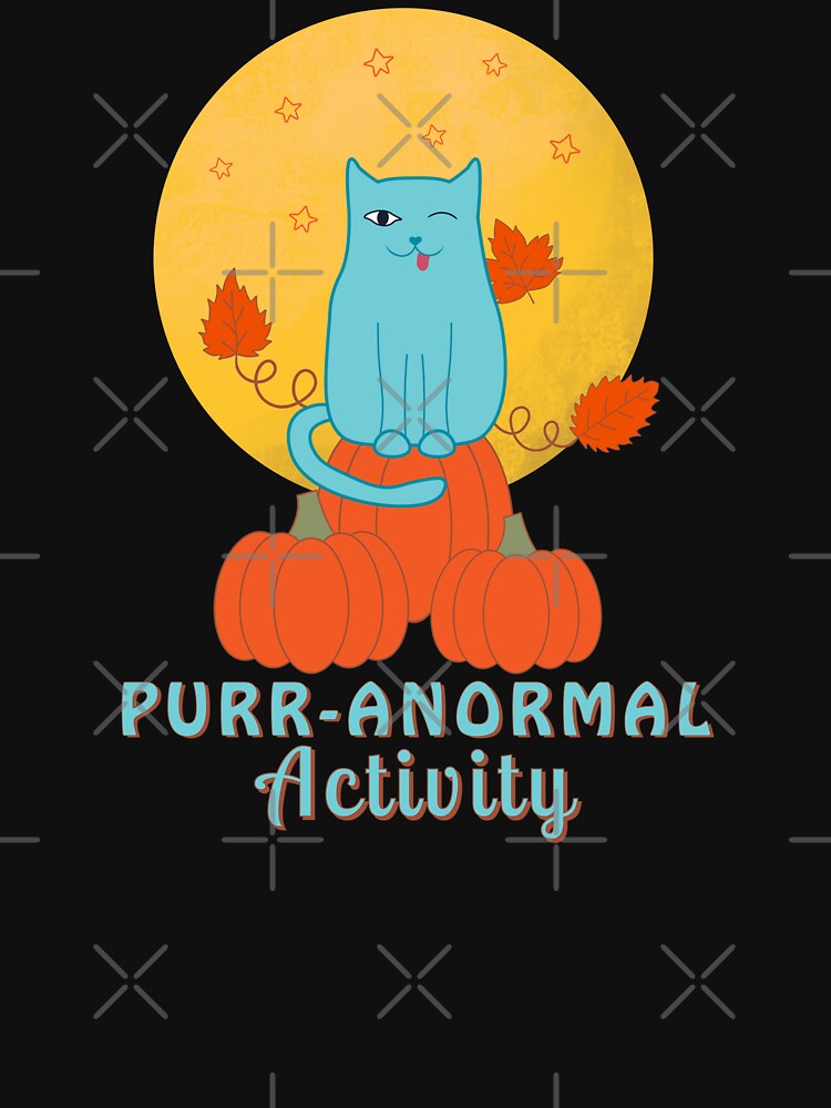 Purr-Anormal Activity Halloween Cat by MatchaBubbleTee