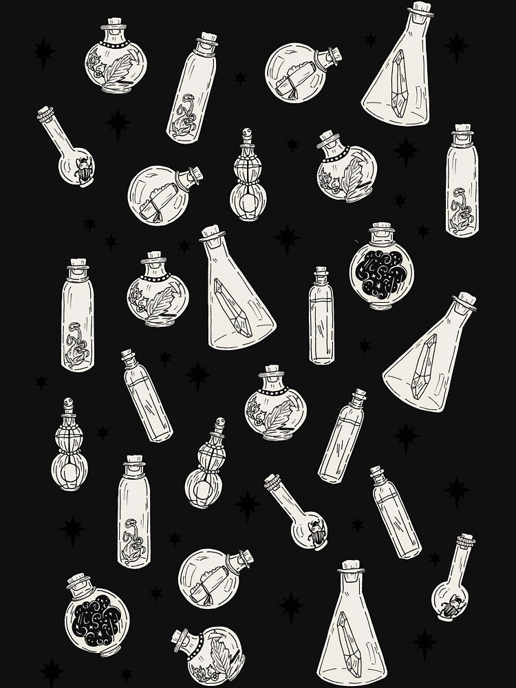 Vials (black background) by Saint Jordyn