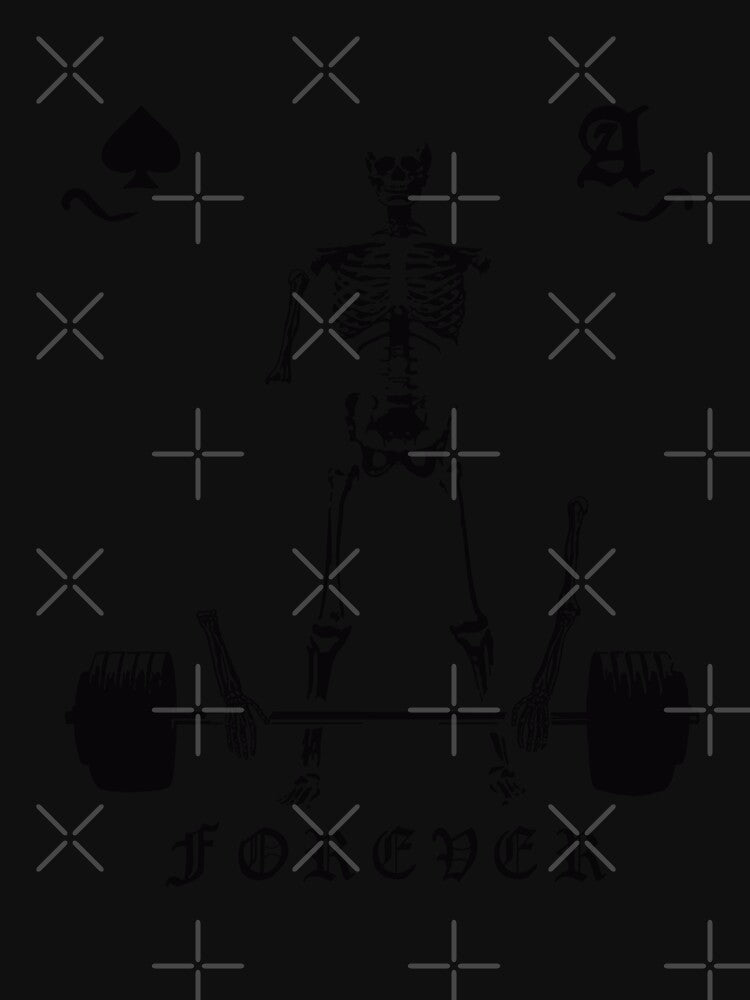Funny Deadlift Skeleton - Weightlifting Gym by gardentree