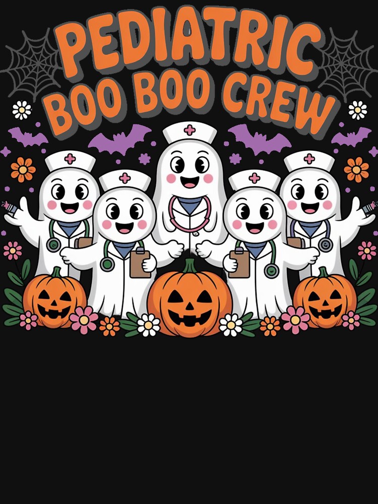 Pediatric Nurse Boo Boo Crew Ghost Nurse Halloween Costume by Dabbing Turtle Designs