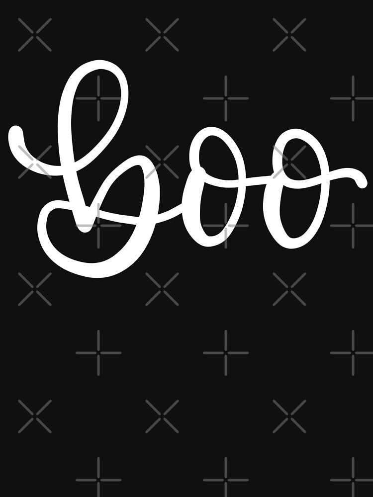 Boo - Script in White by eaprice19