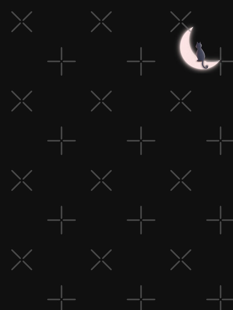 Cat and moon by Penaroma