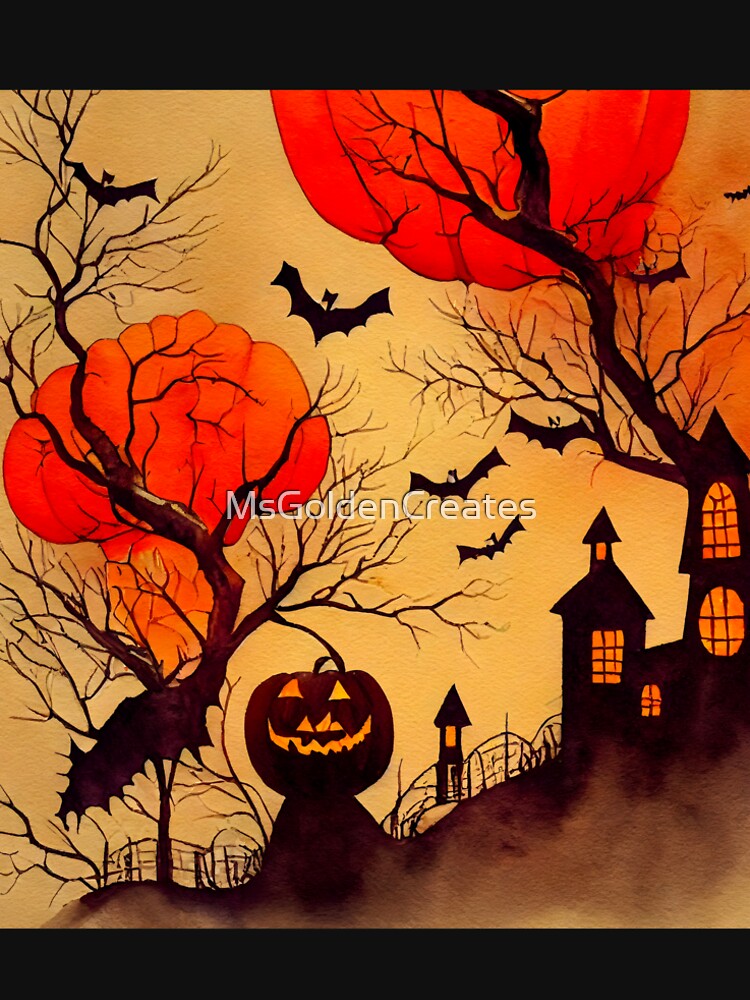 Creepy Pumpkin Clouds by MsGoldenCreates