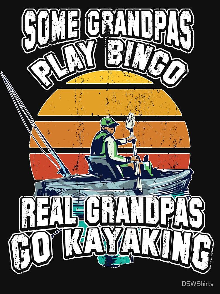 Grandpa Kayak Tshirt Kayaking Shirt For Fathers Day Pop Gift by DSWShirts