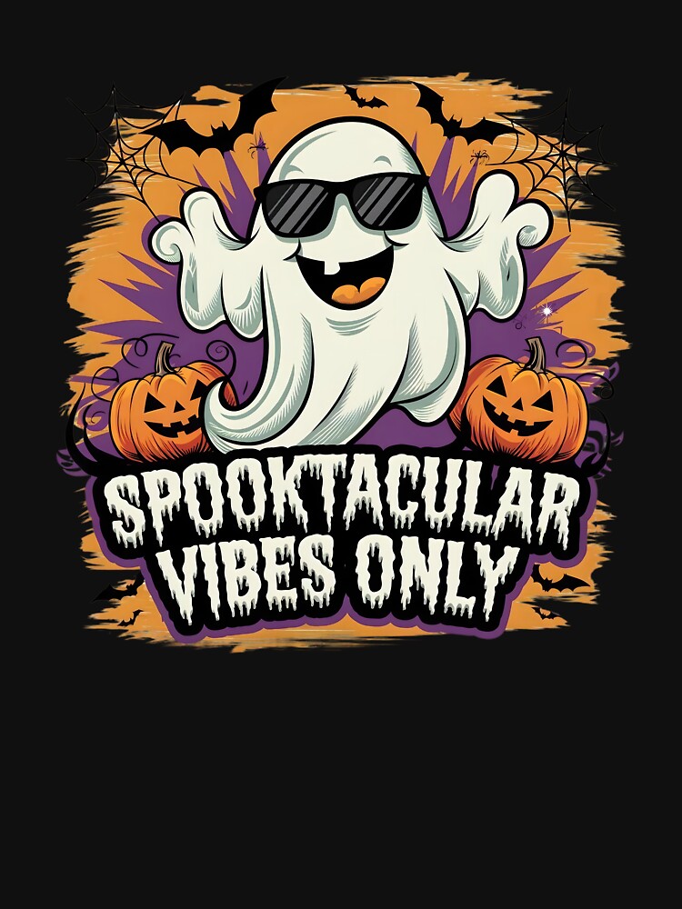 Spooktacular Vibes Only Funny Ghost by 0utriders