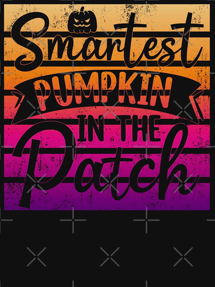 Vintage Smartest Pumpkin in the Patch T-Shirt | Cute Halloween Tee by legendaryskins
