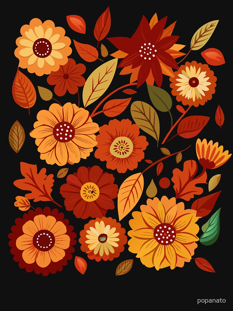 Fall Flowers Floral Composition by popanato