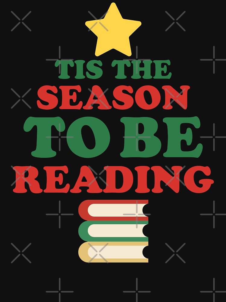 Tis The Season To Be Reading - Book Lover Christmas Holiday Tree by Shape Snip Studio