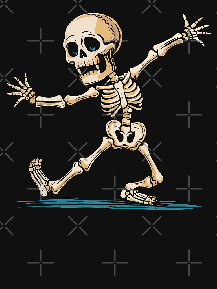 Dancing Skeleton Fun Halloween by Quirky Shirts