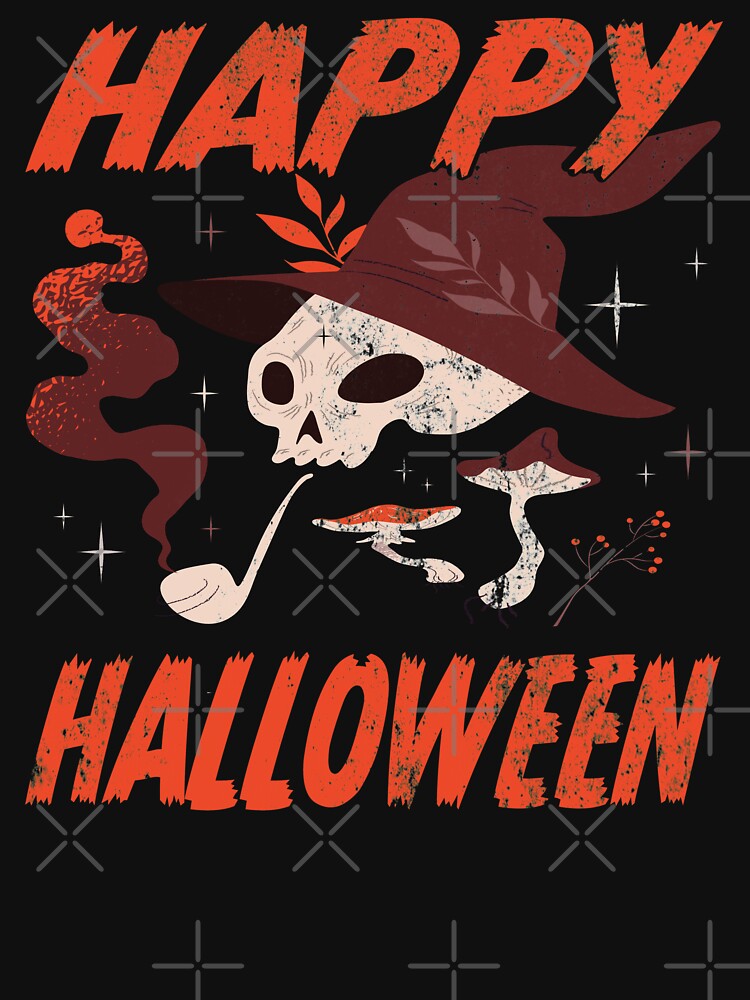 Happy Halloween Skull Mushrooms Whistle by Wildchagapicker