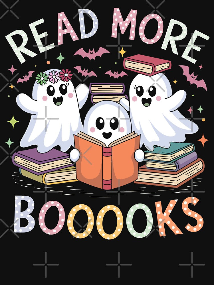 Read More Booooks Halloween Ghosts and Books by Quirky Shirts