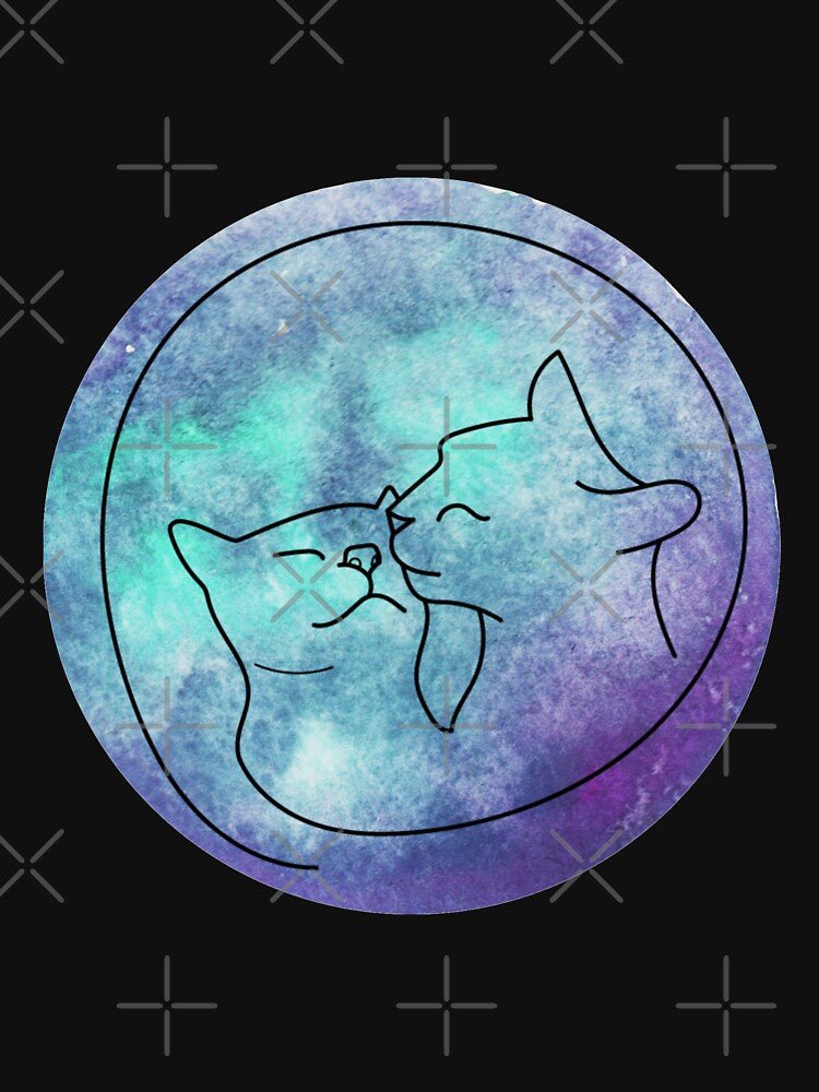 Cat and moon by Amadej